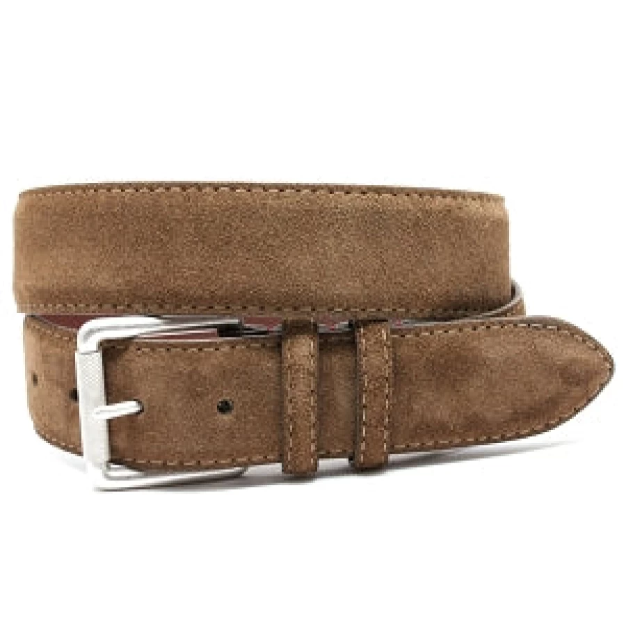 Torino Genuine Italian Calf Suede Leather Belt 35mm Wide - Premium Men's Dress Belt