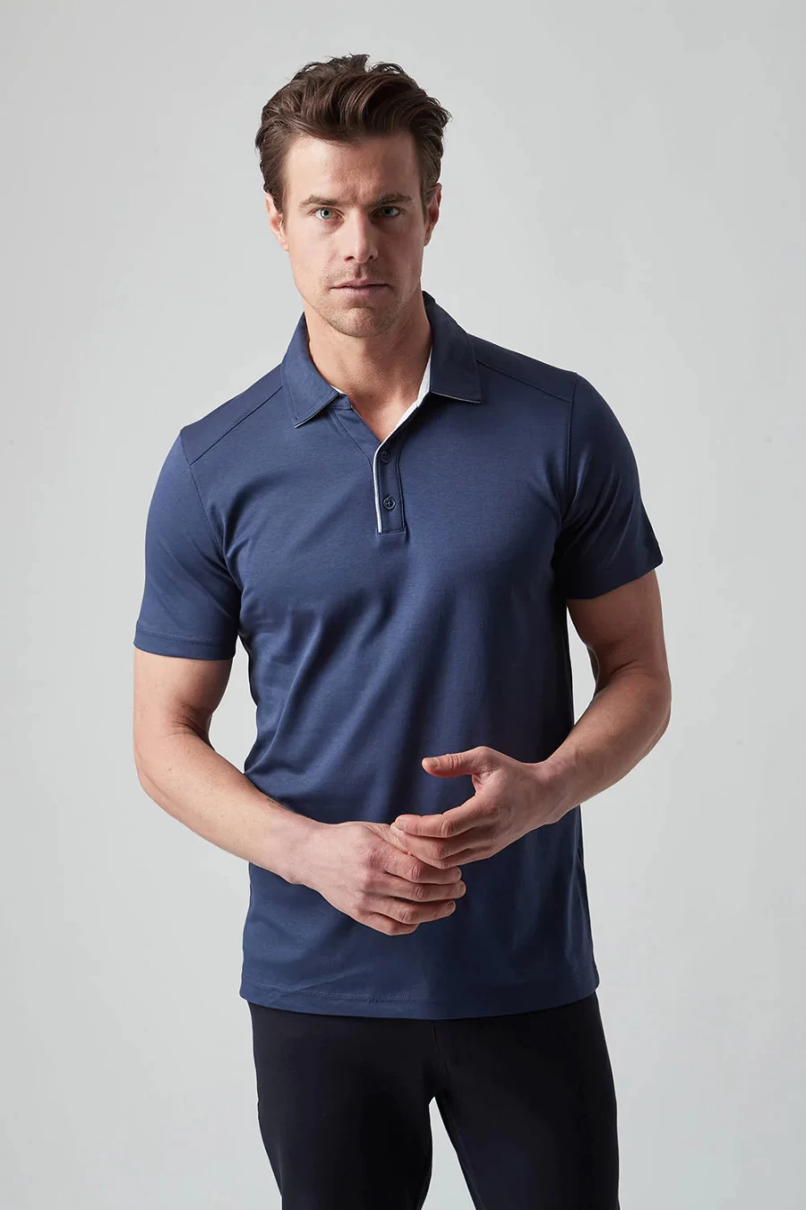 Raffi Men's Open Collar Polo Shirt - Breathable Casual Short Sleeve Top
