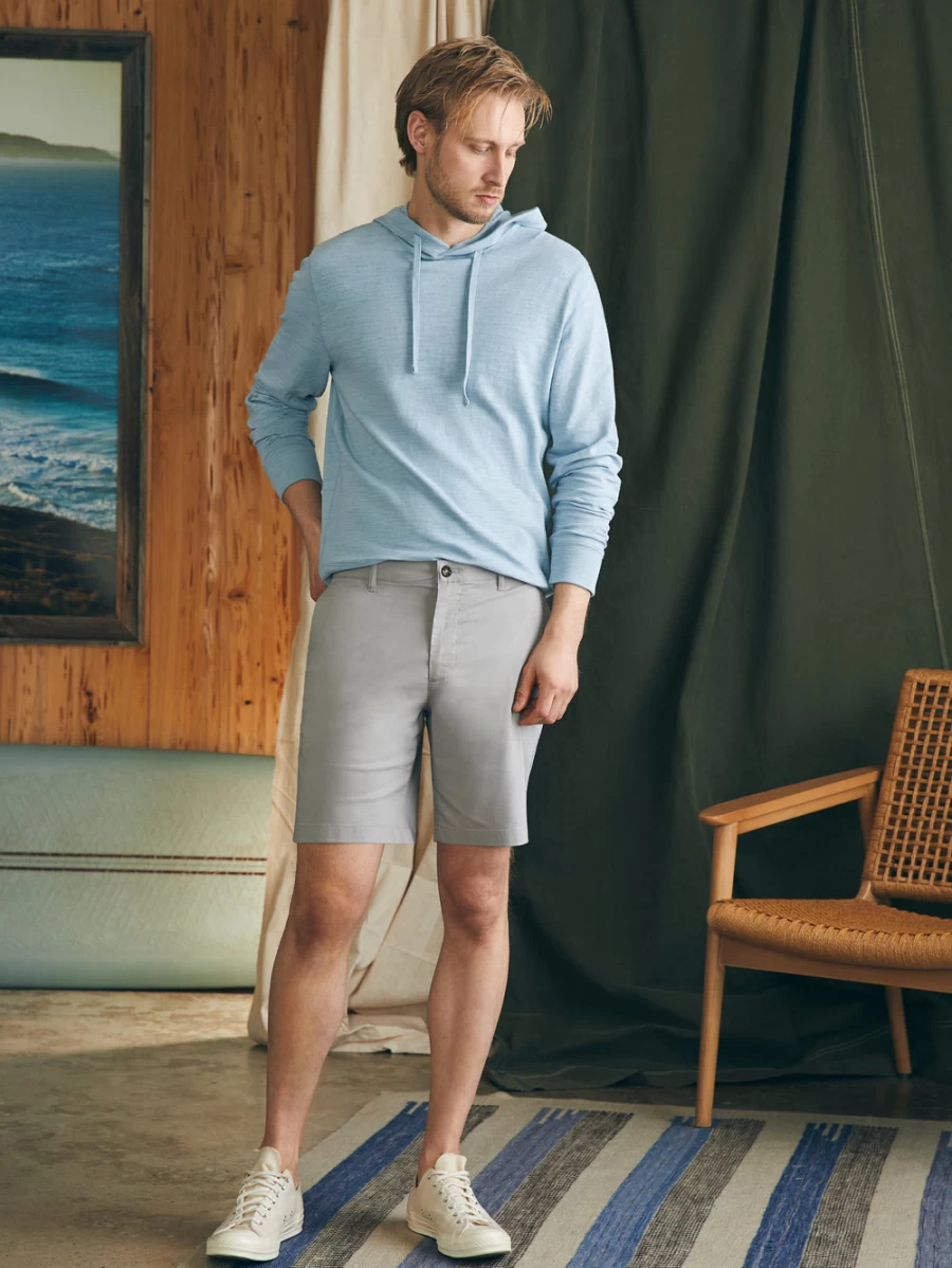 Faherty Men's Movement Chino Shorts 8" - Lightweight Comfortable Casual Summer Shorts