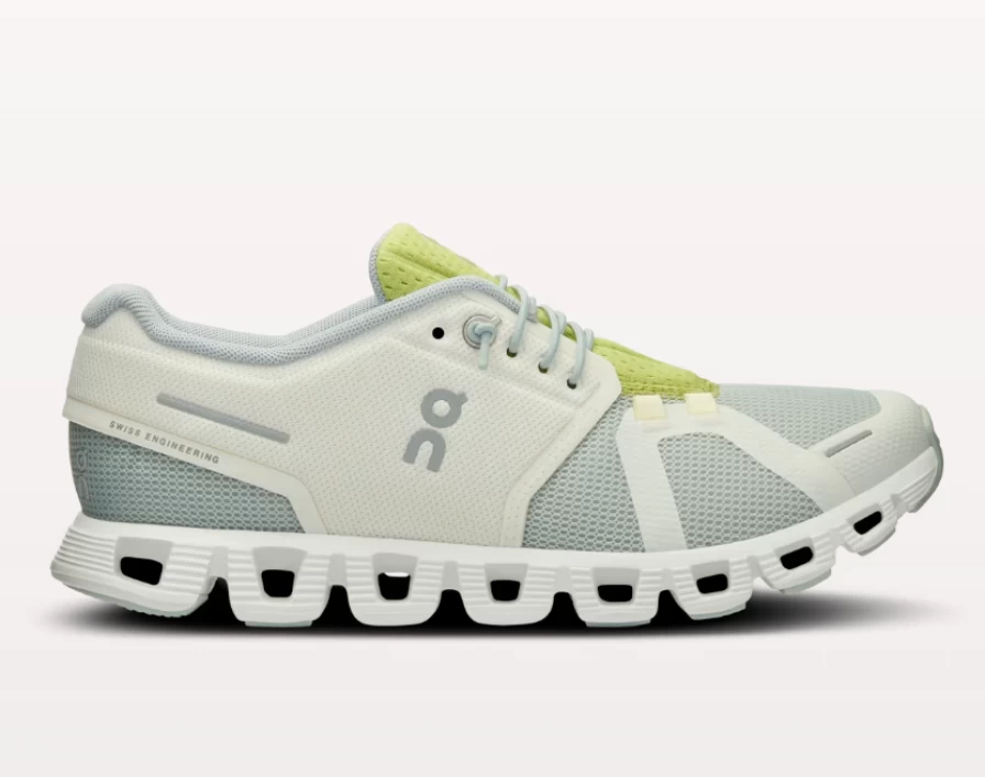 Women's On Cloud 5 Running Shoes - Glacier/Zest Colorway