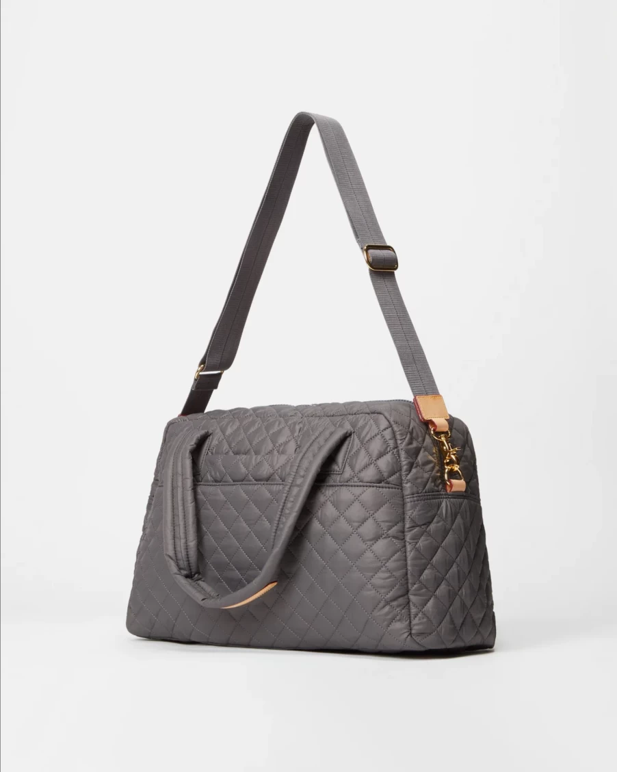 MZ Wallace Travel Jimmy Crossbody Bag in Magnet | Lightweight Nylon Tote for Women