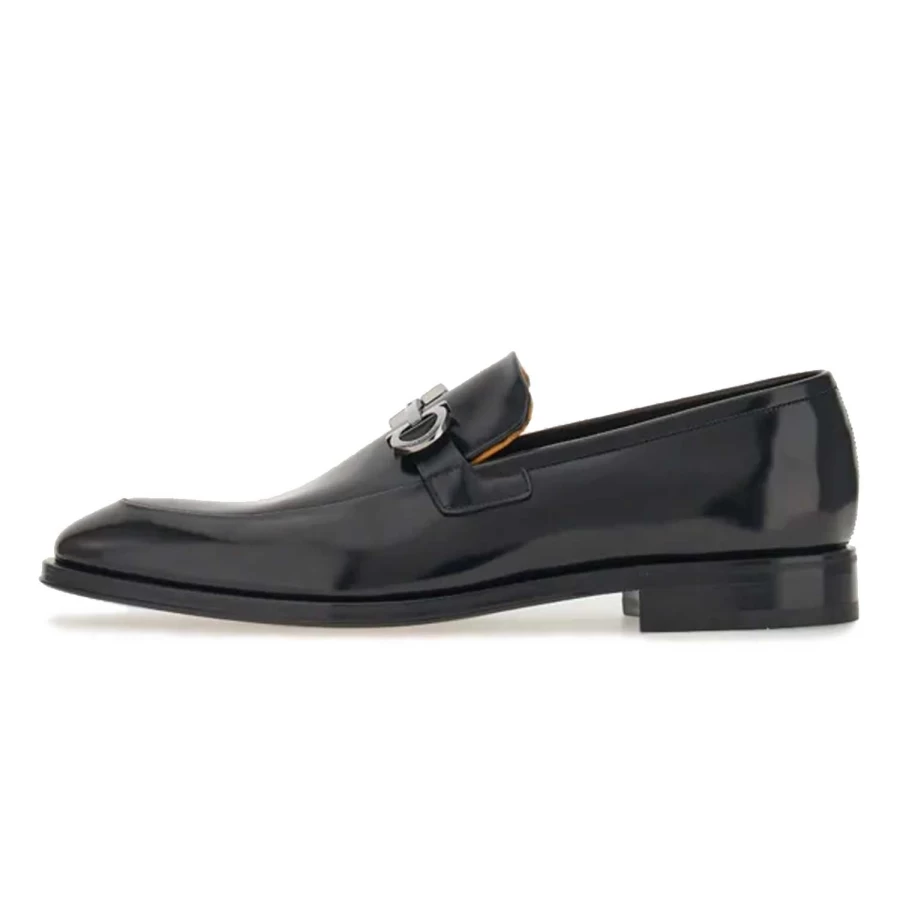 Ferragamo Finley Gancini Embellished Leather Loafers for Men