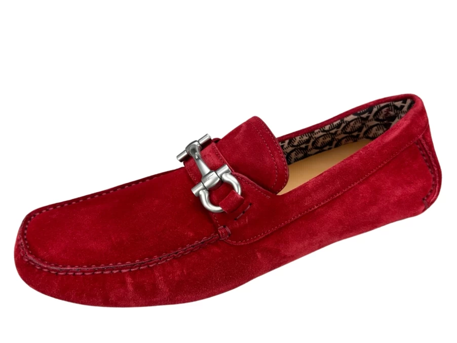 Ferragamo Parigi Eco Gancini Driver Loafers for Men - Luxury Italian Leather Slip-On Shoes