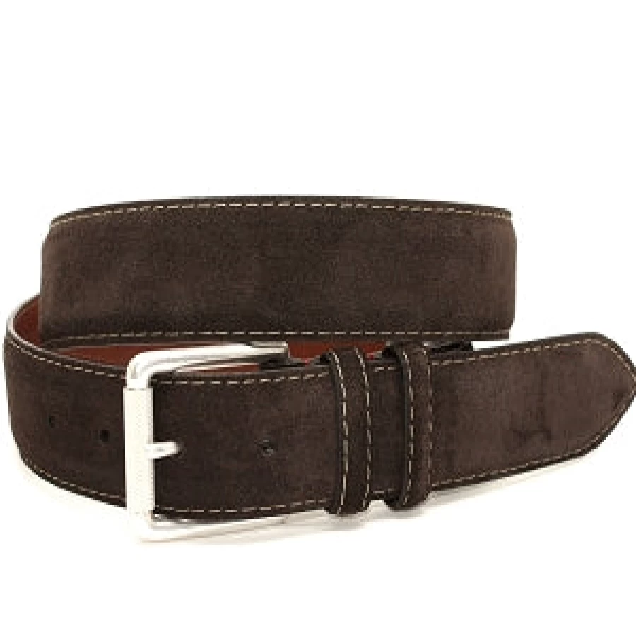 Torino Genuine Italian Calf Suede Belt 35mm - Premium Leather Dress Belt for Men
