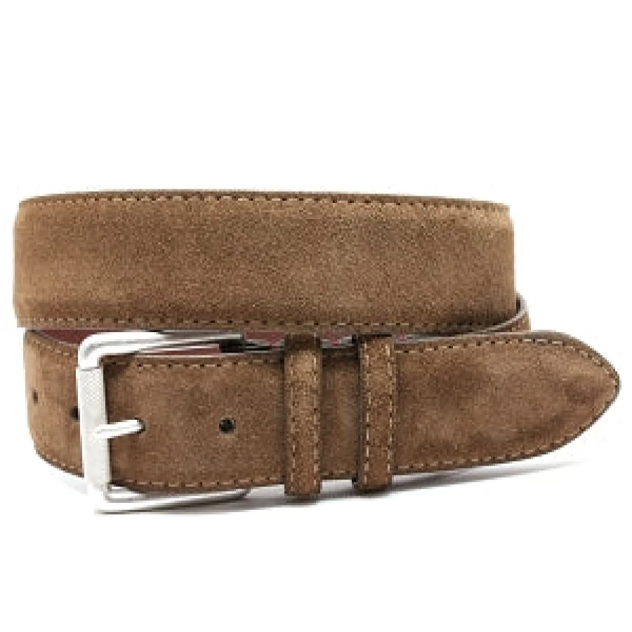 Torino Genuine Italian Calf Suede Belt 35mm - Premium Leather Dress Belt for Men
