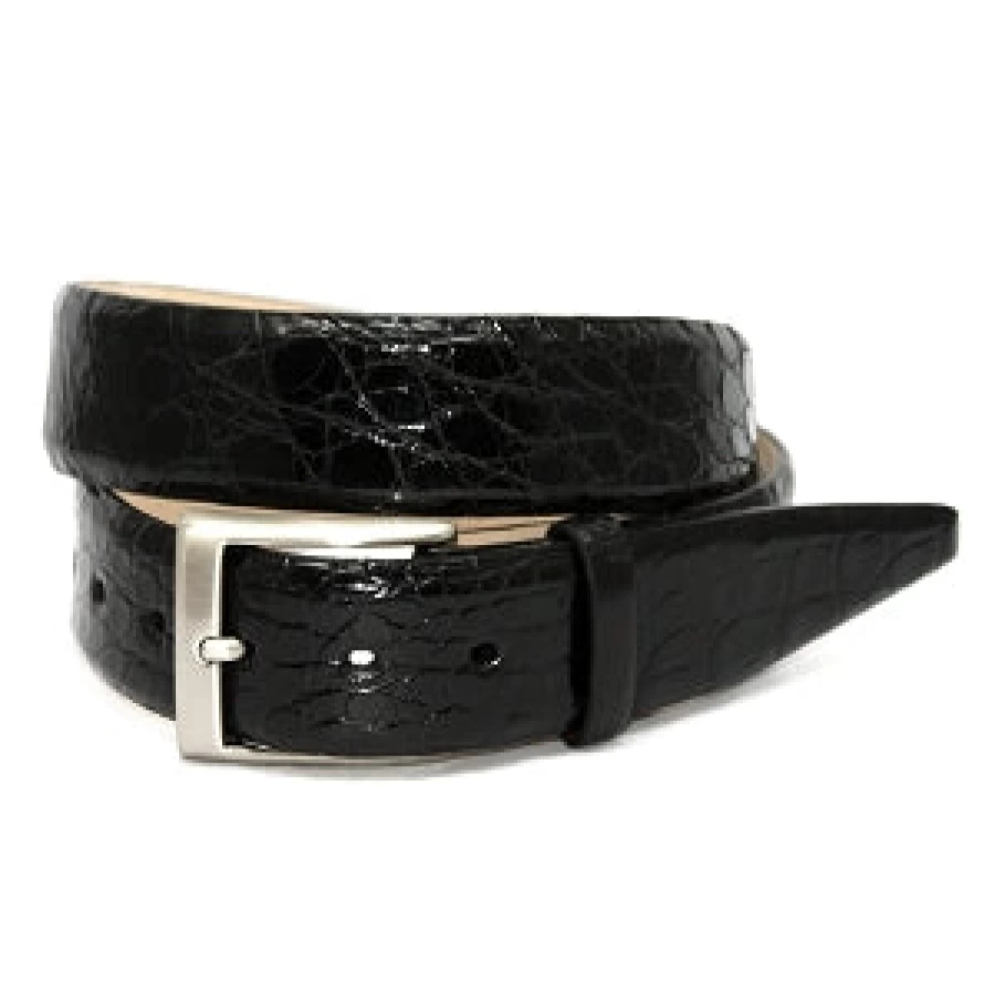 Torino Genuine Crocodile Leather Belt for Men - Premium Dress Belts
