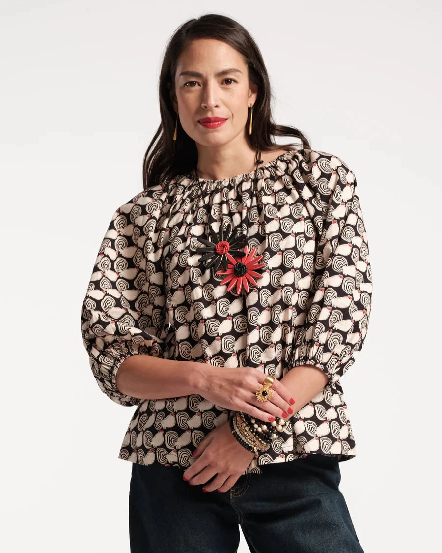 Frances Valentine Bliss Top Cheeky Chick Floral Print Women's T-Shirt