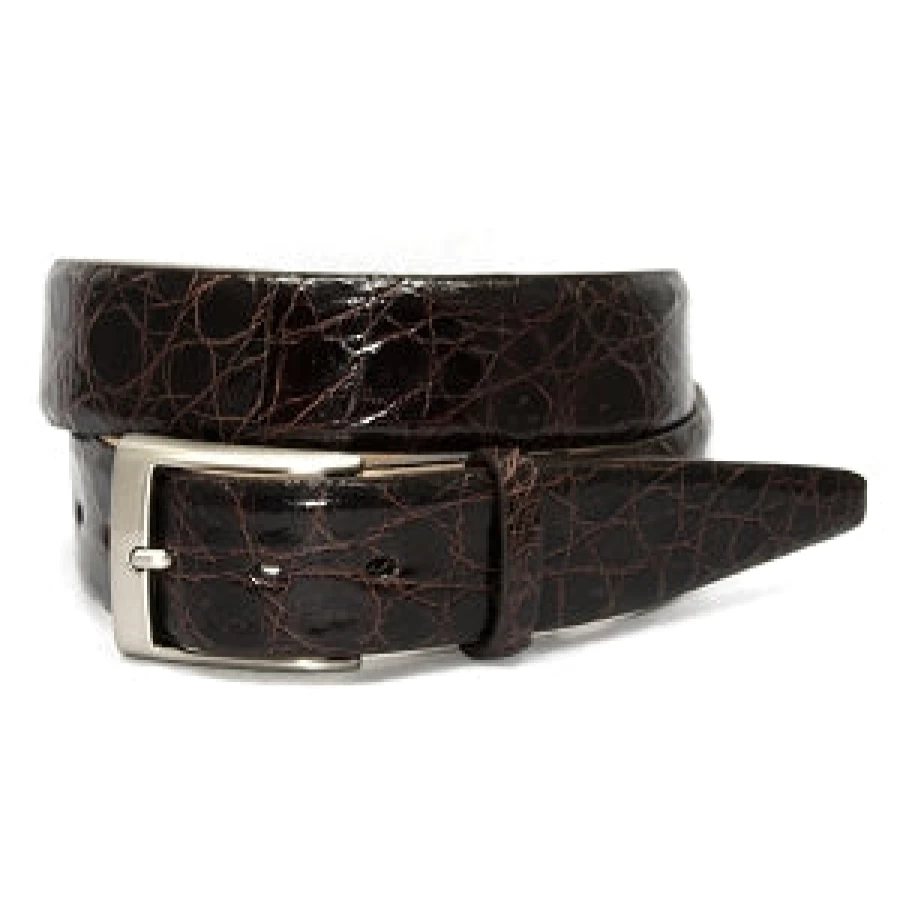 Torino Genuine Crocodile Leather Belt for Men - Premium Luxury Dress Belts