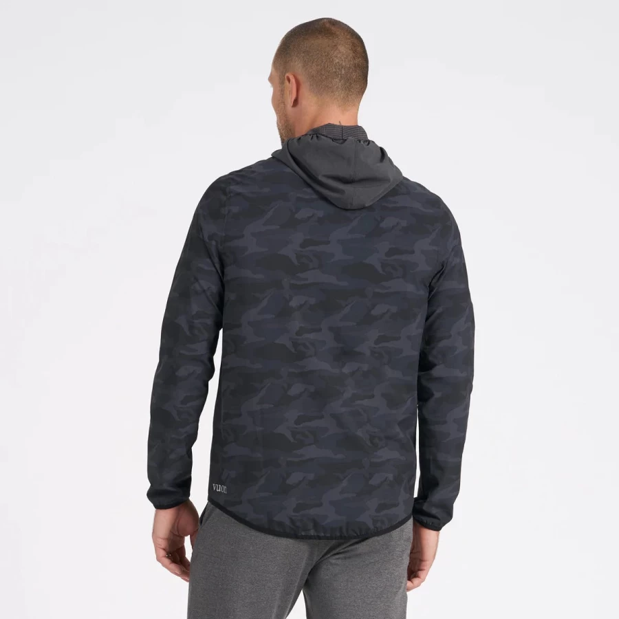 Vuori Men's Outdoor Trainer Shell Jacket - Lightweight Water-Resistant Hiking & Running Windbreaker