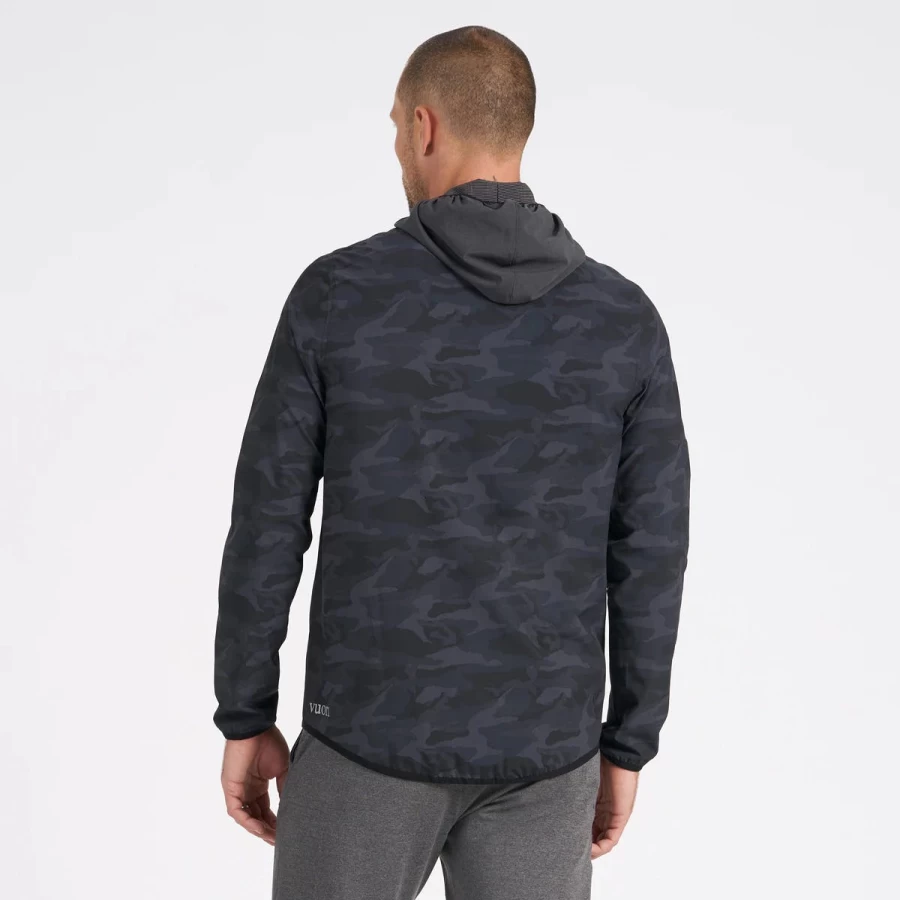 Vuori Men's Outdoor Trainer Shell Jacket - Lightweight Waterproof Windbreaker for Hiking & Running