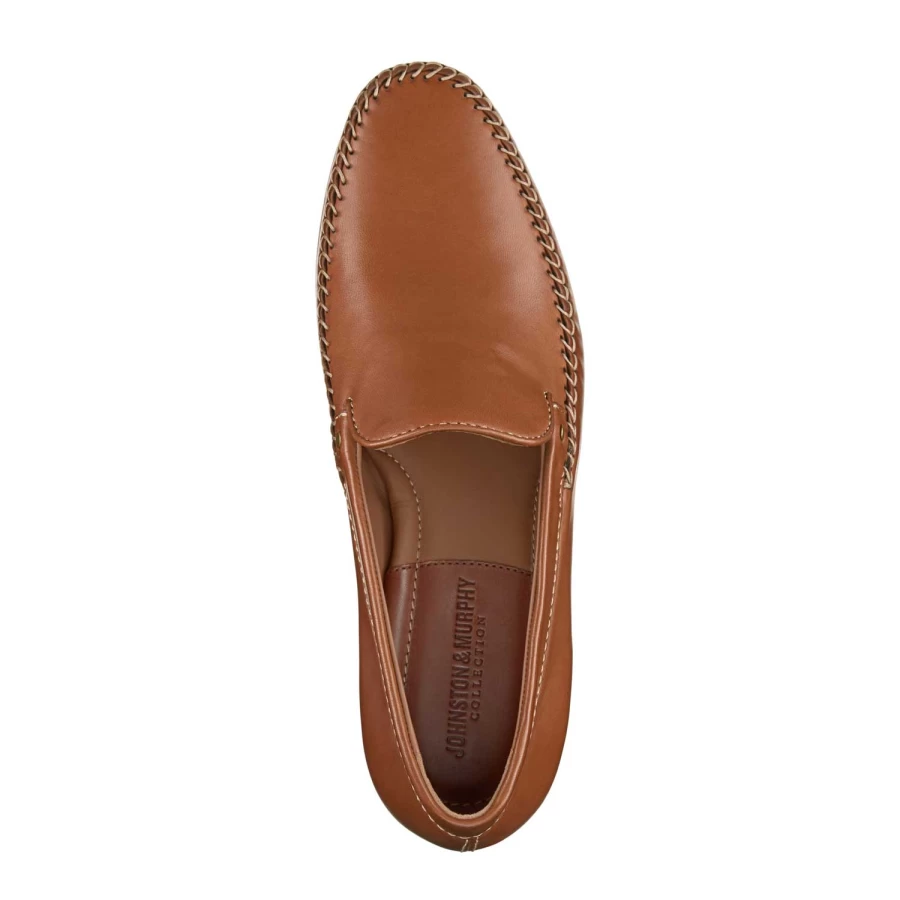 J&M Baldwin Leather Loafer Shoes for Men - Classic Slip-On Comfort & Style