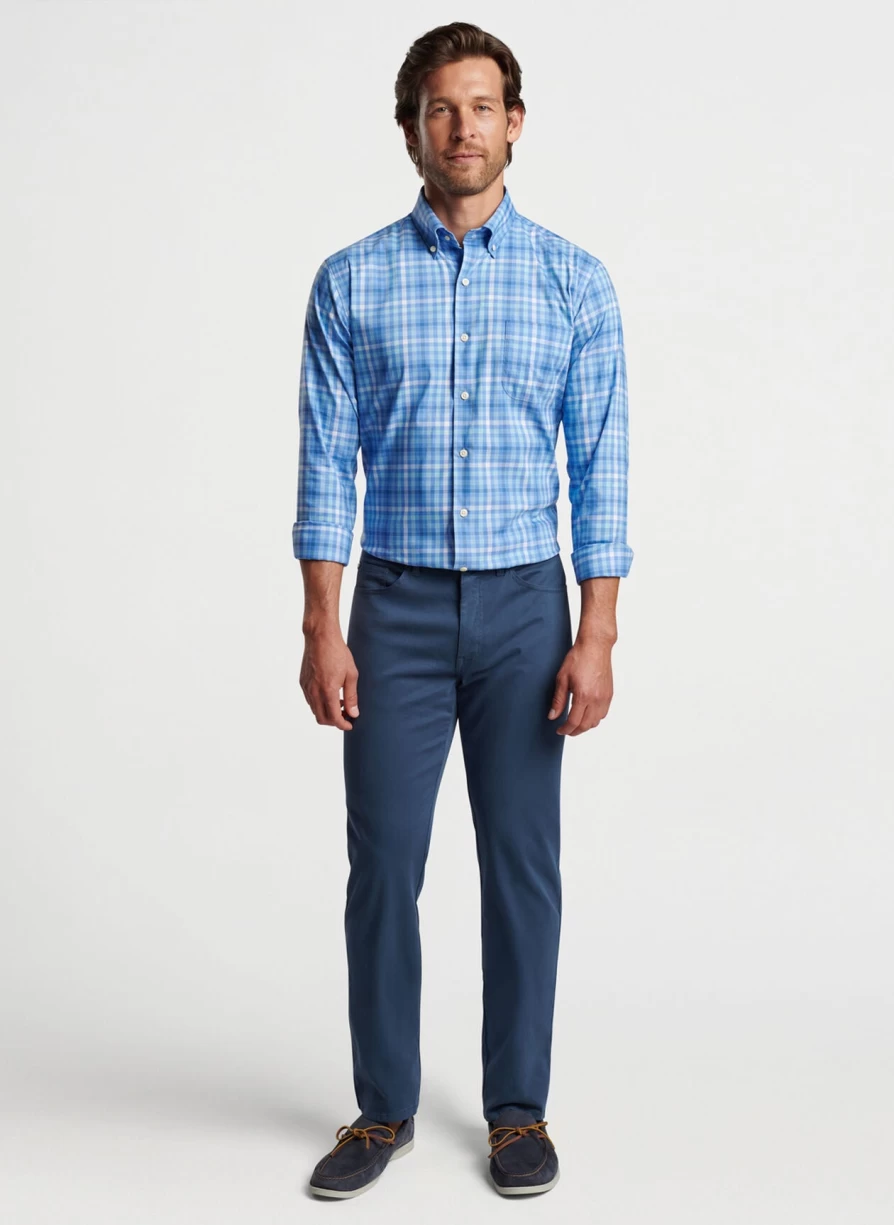 Peter Millar Freeport Crown Lite Stretch Cotton Sport Shirt for Men