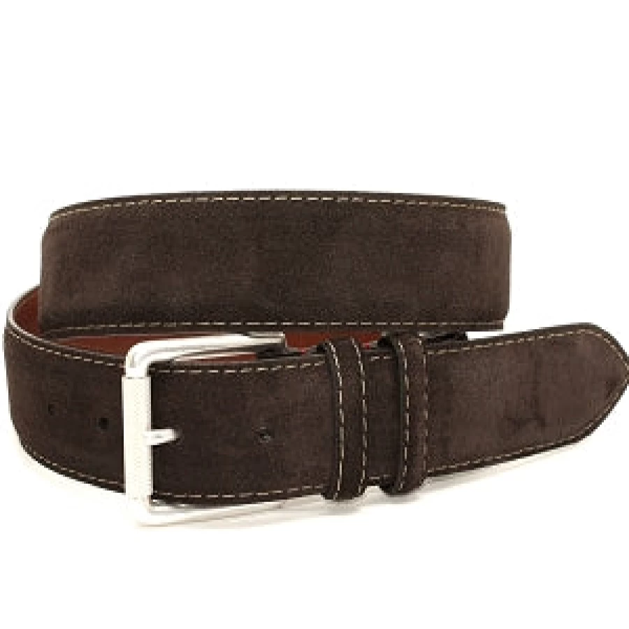 Torino Genuine Italian Calf Suede Leather Belt 35mm Wide - Premium Men's Dress Belt