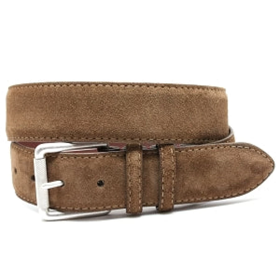 Torino Genuine Italian Calf Suede Leather Belt 35mm Wide - Premium Men's Dress Belt
